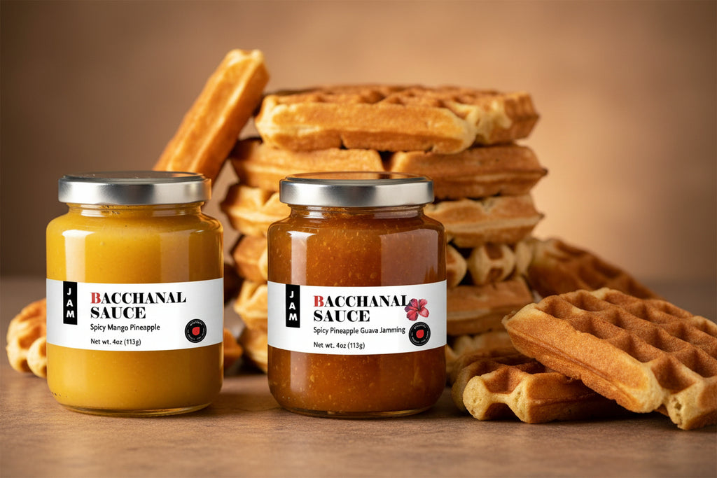 Caribbean Jam Gift Set | Gourmet Spicy Guava, Mango Pineapple, Sorrel Jam Trio | Tropical Fruit Preserves ; Artisan Spread Collection