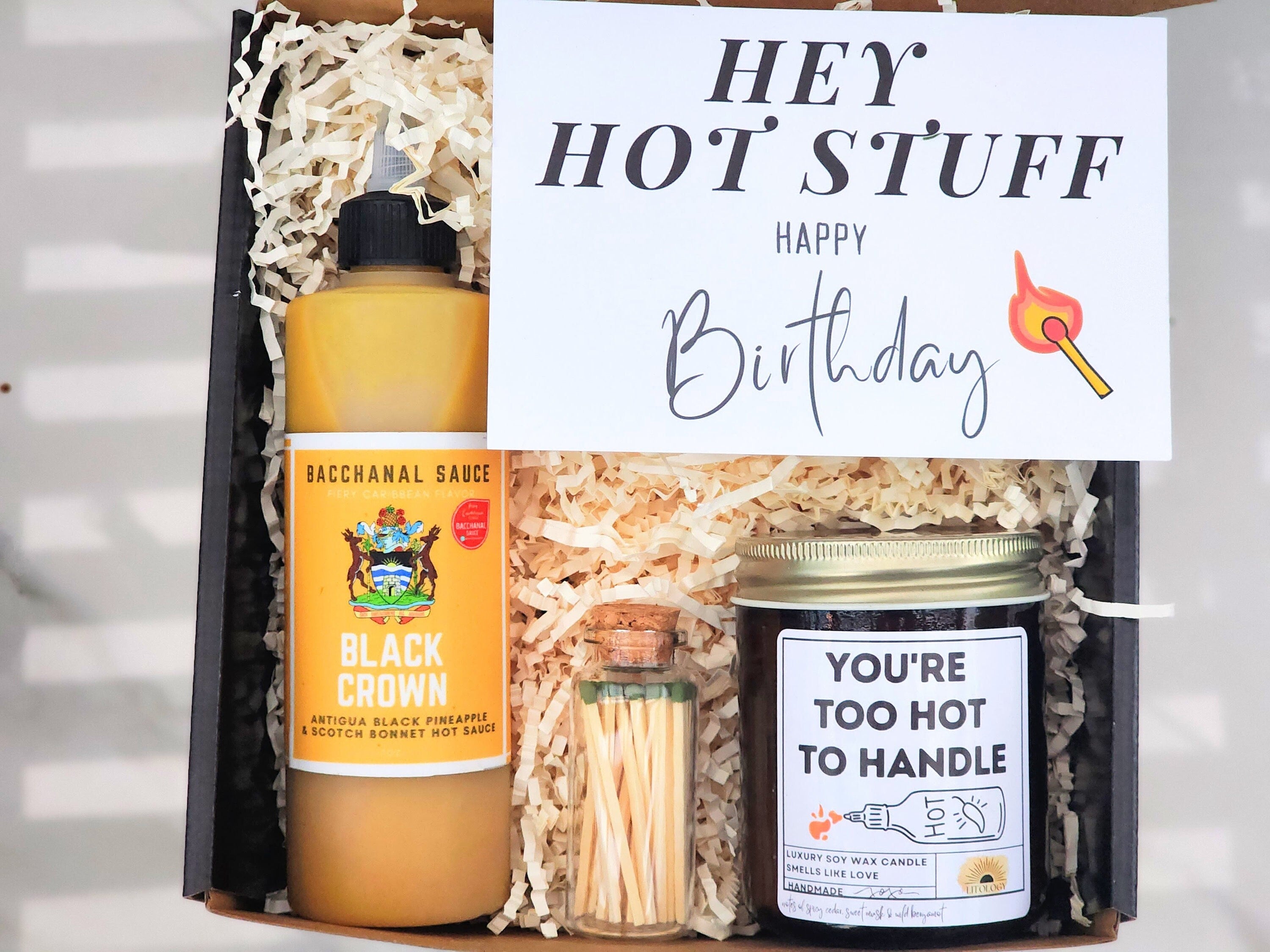 Hot Sauce Birthday Gift | Hot Sauce Gift Box, Boyfriend Hot Sauce Gift, Dad Hot Sauce, Husband Gift